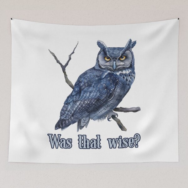 Item preview, Was that wise? A very judgy owl looking at you like, I saw that. designed and sold by JoyOfHopeStore.