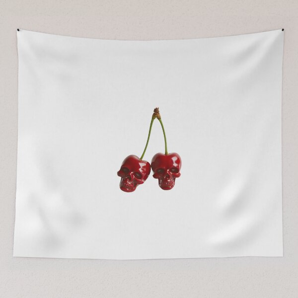 Item preview, Aesthetic Cute Red Cherry Skulls  designed and sold by DigitalLegends1.