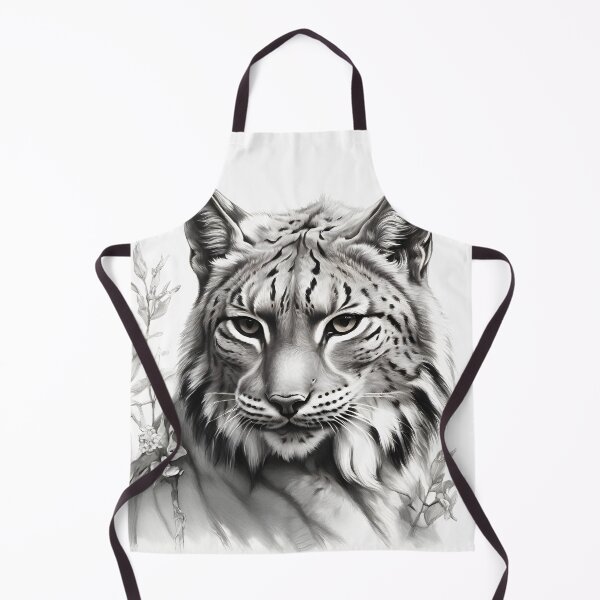 Item preview, Black and white pencil drawing of a lynx designed and sold by Pencil-Art.