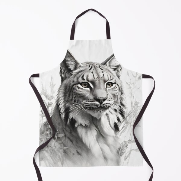 Item preview, Black and white pencil drawing of a lynx designed and sold by Pencil-Art.