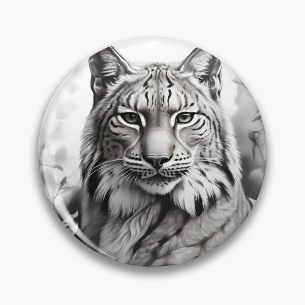 Item preview, Black and white pencil drawing of a lynx  designed and sold by Pencil-Art.