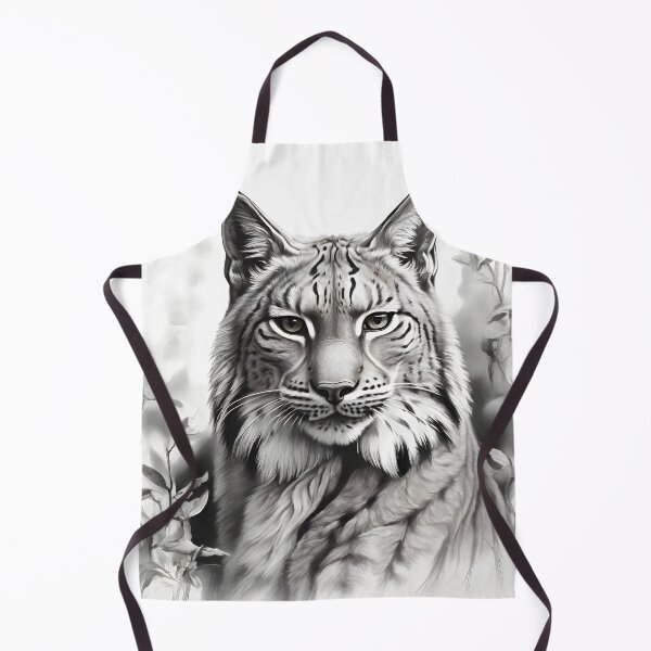 Item preview, Black and white pencil drawing of a lynx designed and sold by Pencil-Art.