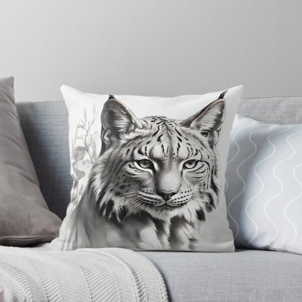 Item preview, Black and white pencil drawing of a lynx  designed and sold by Pencil-Art.