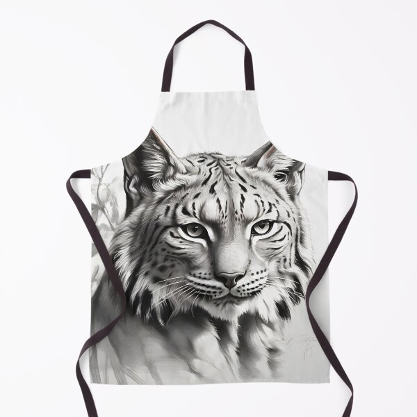Item preview, Black and white pencil drawing of a lynx designed and sold by Pencil-Art.