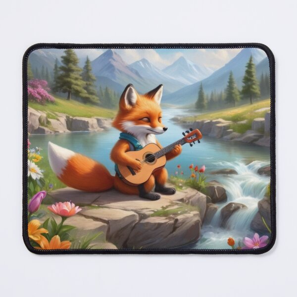 Item preview, Guitarist red fox in spring designed and sold by Artbellachi.
