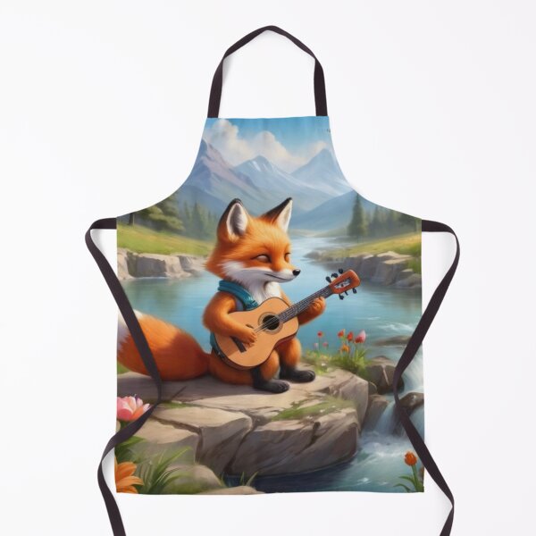 Item preview, Guitarist red fox in spring designed and sold by Artbellachi.