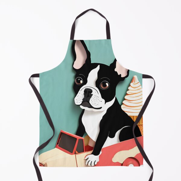 Item preview, Boston Terrier Taking His Ice-cream Cone To Go designed and sold by Hall-O-Gram.