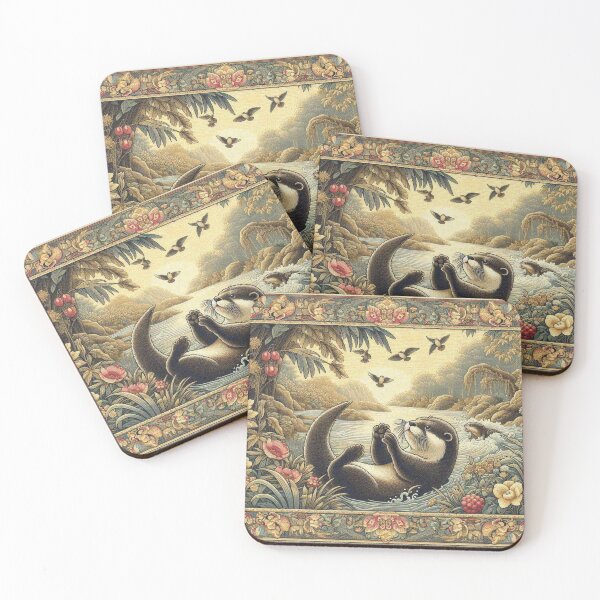 Item preview, Cute Otters Playing in the River designed and sold by Illuministique.
