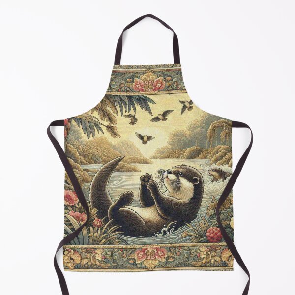 Item preview, Cute Otters Playing in the River designed and sold by Illuministique.