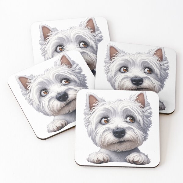 Item preview, West Highland White Terrier looking guilty designed and sold by WarmAndWestie.