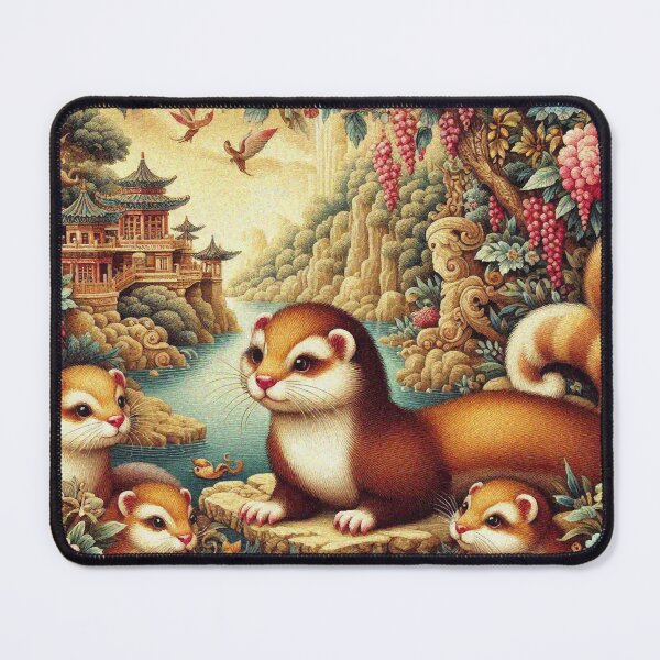 Item preview, Weasel Hangout in the River designed and sold by Illuministique.