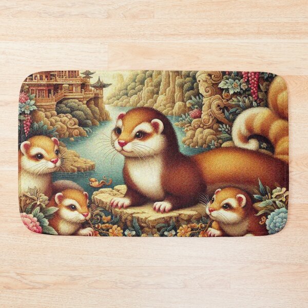 Item preview, Weasel Hangout in the River designed and sold by Illuministique.
