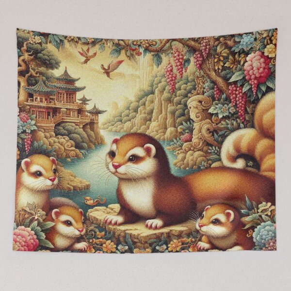 Item preview, Weasel Hangout in the River designed and sold by Illuministique.