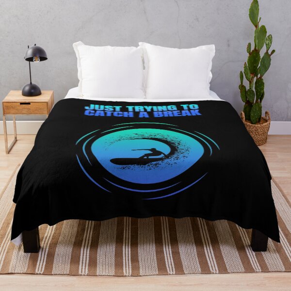 Item preview, Just Trying To Catch A Break. Surfing Silhouette Blue Black designed and sold by Artography Designs.