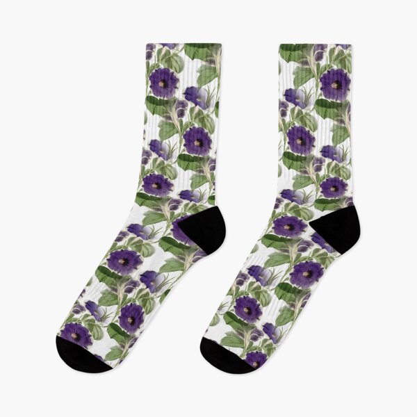 Item preview, Ipomoea Limbata Purple Flower Repeat Pattern designed and sold by taiche.
