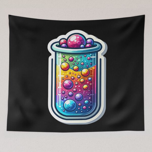 Item preview, Biochemistry Beaker Bliss - Vibrant Lab Reaction Sticker designed and sold by Molecularmerch.