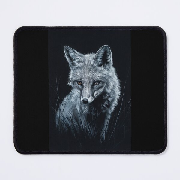 Item preview, Paint of a Gray Fox in tall grass designed and sold by ArtandSmile.