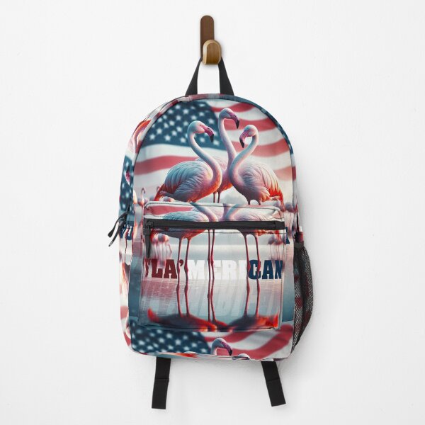Item preview, Fla'Merican Red White Blue Flamingo Happy 4th Of July T-Shirt designed and sold by Espin23.