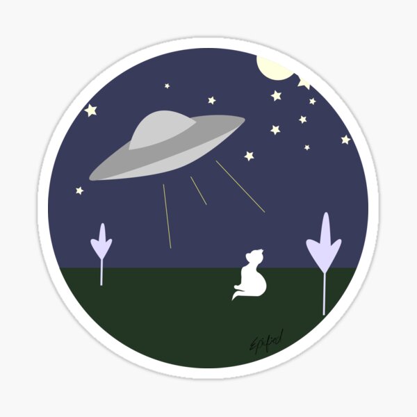 Kitty Abduction Sticker