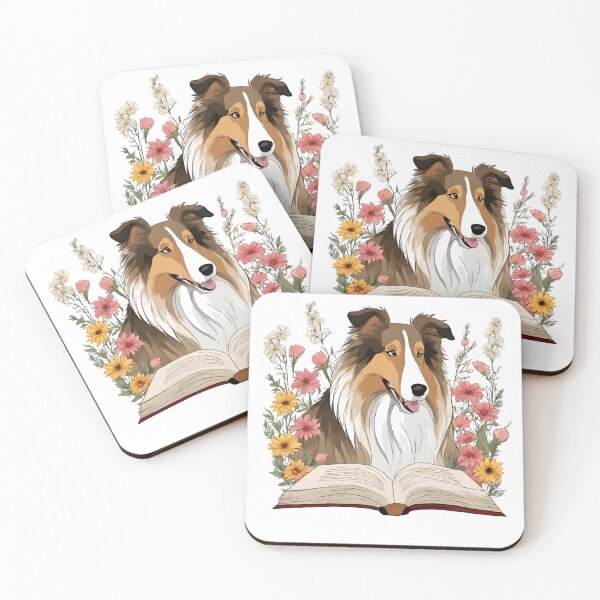 Item preview, Florisitc flowers Dog Rough Collie designed and sold by GoodyPaws.