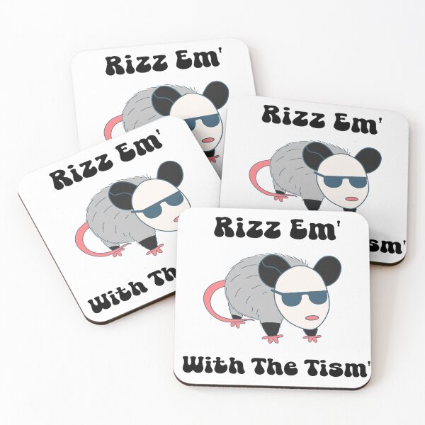 Item preview, Rizz Em' With The Tism' Cool Opossum designed and sold by MiniMiat.