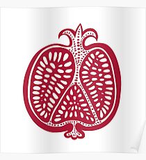 Vector pomegranate Poster