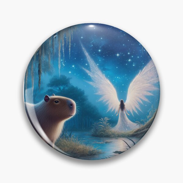 Item preview, Capybara and Harp Angel2 designed and sold by Capybara Art Lover.