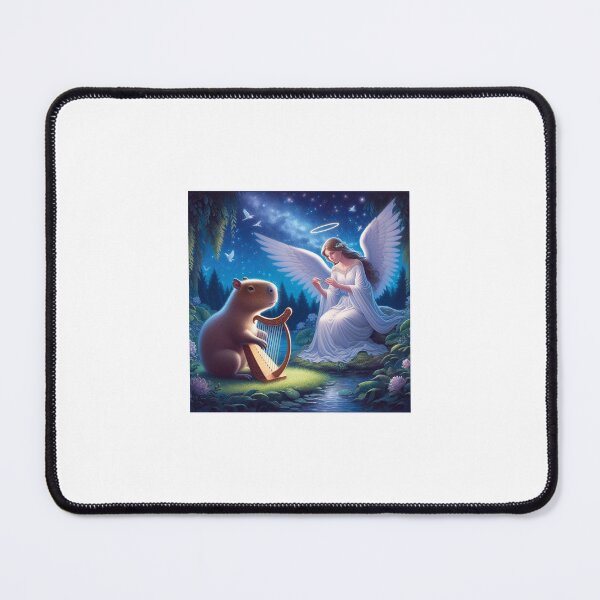 Item preview, Capybara and Harp Angel4 designed and sold by Capybara Art Lover.