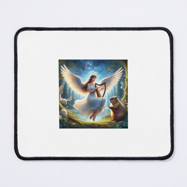 Item preview, Capybara and Harp Angel5 designed and sold by Capybara Art Lover.