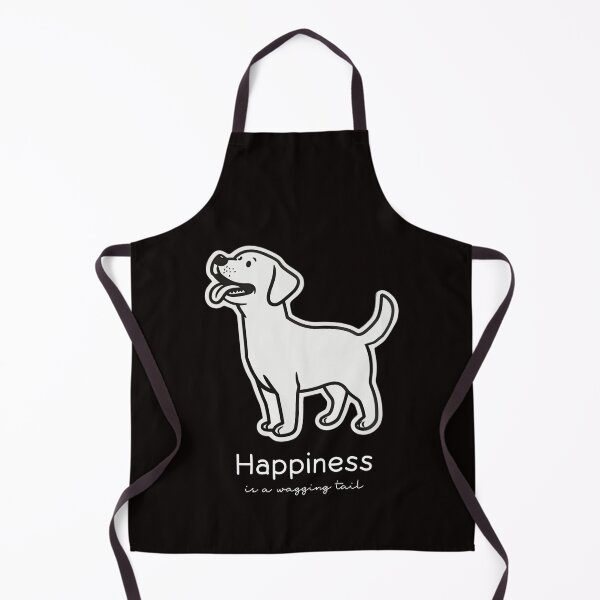Item preview, Happiness is a wagging tail white text designed and sold by kobsana.