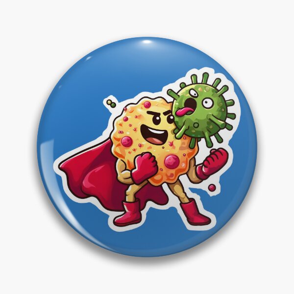 Item preview, Macrophage Hero: Battling Baddie Bacteria Sticker designed and sold by Molecularmerch.