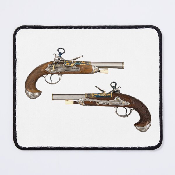 Item preview, Elegant Pair of Antique Flintlock Pistols designed and sold by gallofoto.