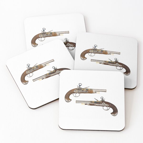 Item preview, Elegant Pair of Antique Flintlock Pistols designed and sold by gallofoto.