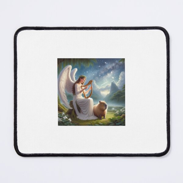 Item preview, Capybara and Harp Angel6 designed and sold by Capybara Art Lover.