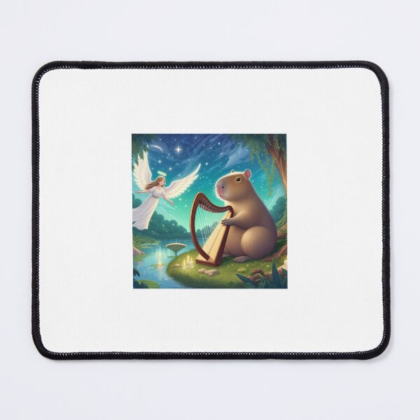 Item preview, Capybara and Harp Angel7 designed and sold by Capybara Art Lover.