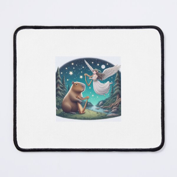 Item preview, Capybara and Harp Angel8 designed and sold by Capybara Art Lover.