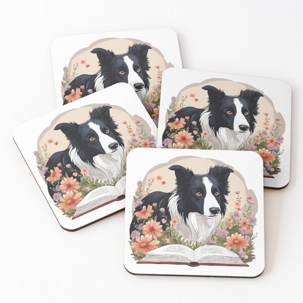 Item preview, Florisitc flowers Dog Border Collie designed and sold by GoodyPaws.