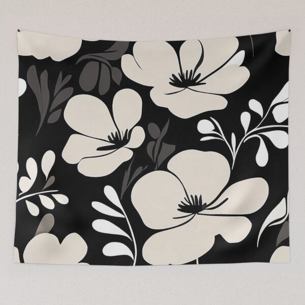 Item preview, 013 Black and White Floral Design designed and sold by Alexis Art Collection.