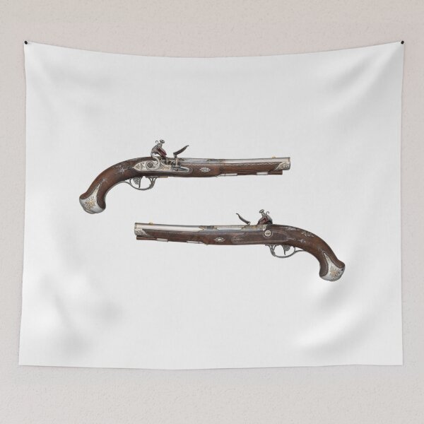 Item preview, Close-Up of Ornate Antique Flintlock Pistols designed and sold by gallofoto.