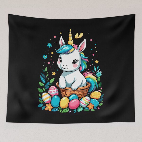 Item preview, Funny unicorn Easter bunny. Cute Easter unicorn designed and sold by LuminOrb.