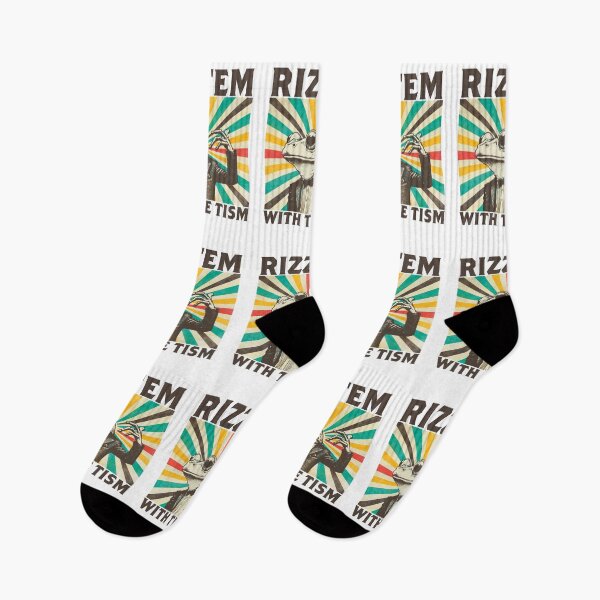 Item preview, Rizz Em With The Tism Funny Frog Retro Autism designed and sold by stylesip.
