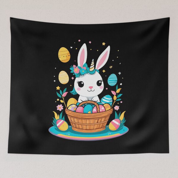 Item preview, Funny unicorn Easter bunny. Cute Easter unicorn designed and sold by LuminOrb.