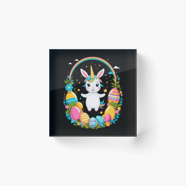 Item preview, Funny unicorn Easter bunny. Cute Easter unicorn designed and sold by LuminOrb.