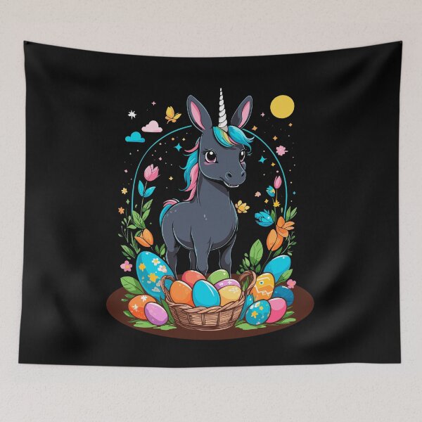 Item preview, Funny unicorn Easter bunny. Cute Easter unicorn designed and sold by LuminOrb.