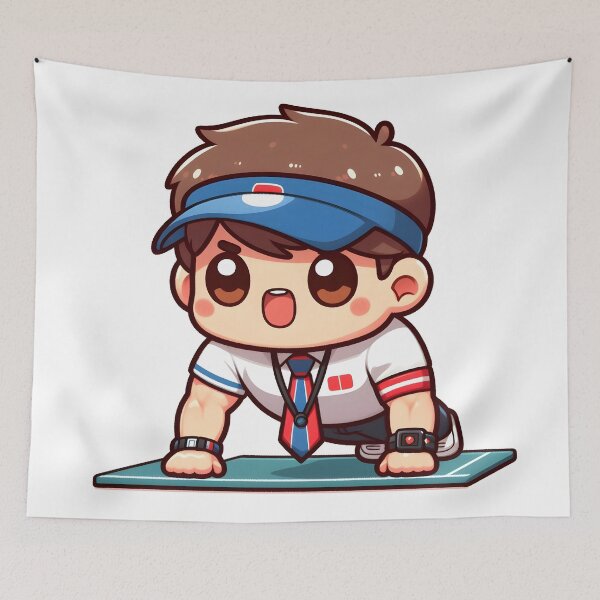 Item preview, Kawaii Athletic Coach: Wearing Wristbands designed and sold by CanvasCutie.