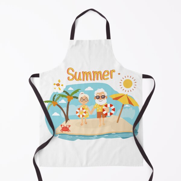 Item preview, Summer vector illustration with elderly couple on the beach. Vector illustration. designed and sold by Jayjaynaenae.