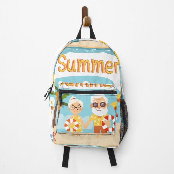 Item preview, Summer vector illustration with elderly couple on the beach. Vector illustration. designed and sold by Jayjaynaenae.