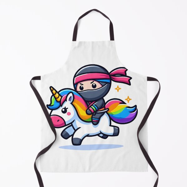 Item preview, Kawaii Ninja With Rainbow Scarf designed and sold by CanvasCutie.