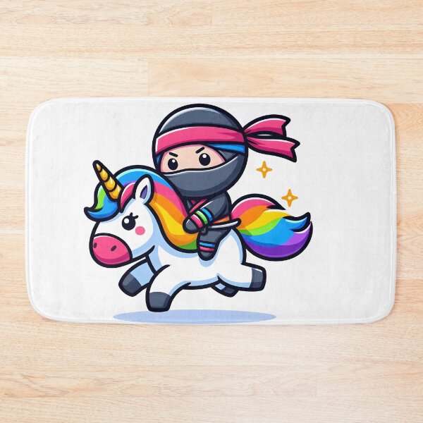 Item preview, Kawaii Ninja With Rainbow Scarf designed and sold by CanvasCutie.