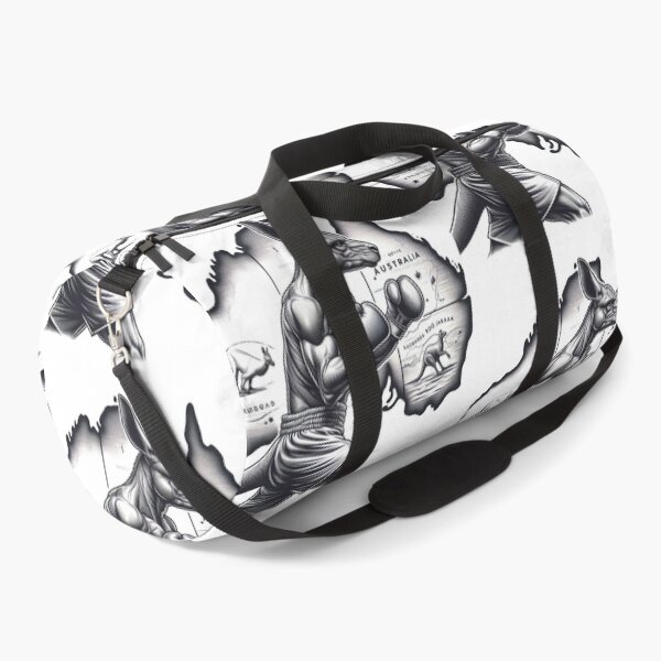 Item preview, boxing kangaroo Australia Black and white designed and sold by Martial-Art-23.